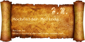 Hochfelder Melinda névjegykártya